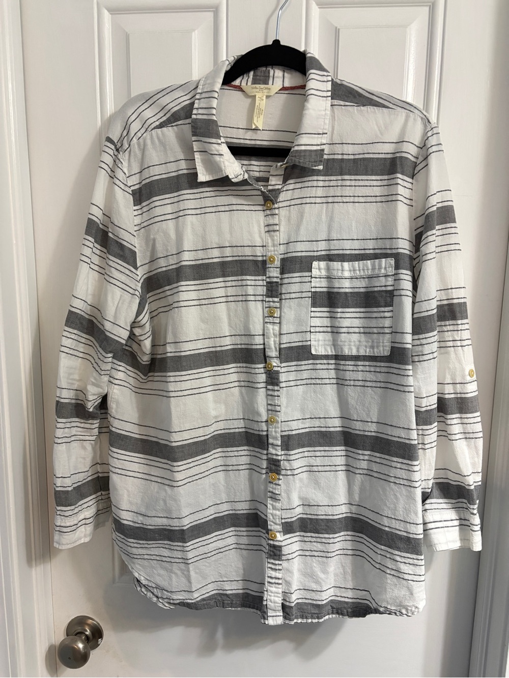 Matilda Jane Gray & White Striped Button-Up Shirt